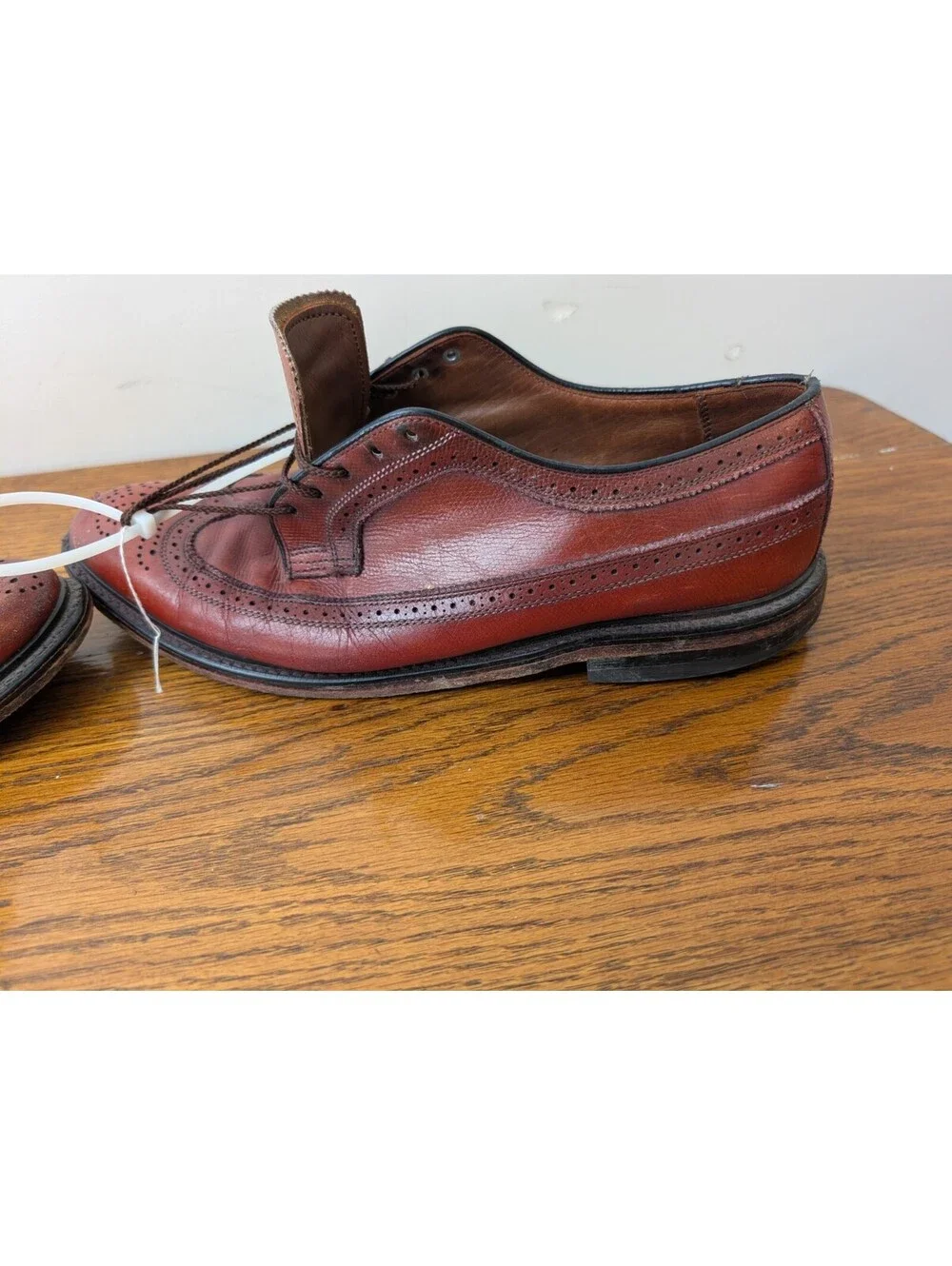 Vintage Shoe Classics JCPenney Mens 13D Cordovan Longwing Wingtip Oxfords